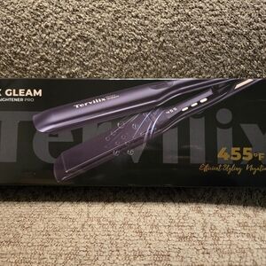 1.75" Extra-Long Wide Plate Ceramic Straightener Flat Iron 455°F Dual Voltage